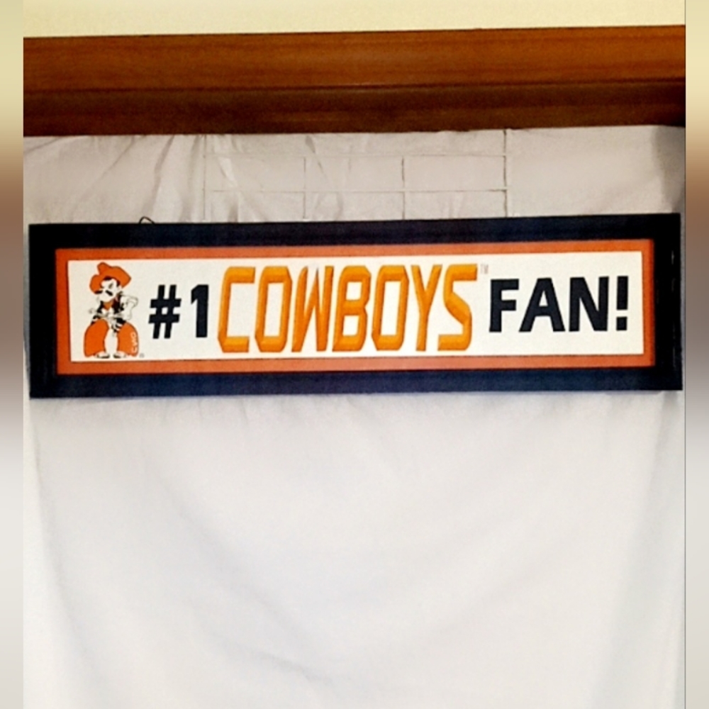 NWOT #1 Cowboys Fan! Wood Sign